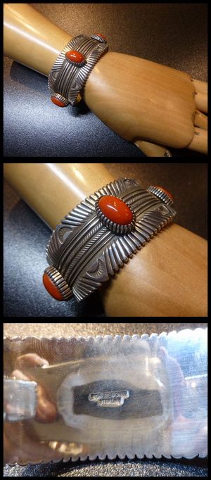 ナバホ Ron・Bedonie ロンベドニー スタンプワーク バングル