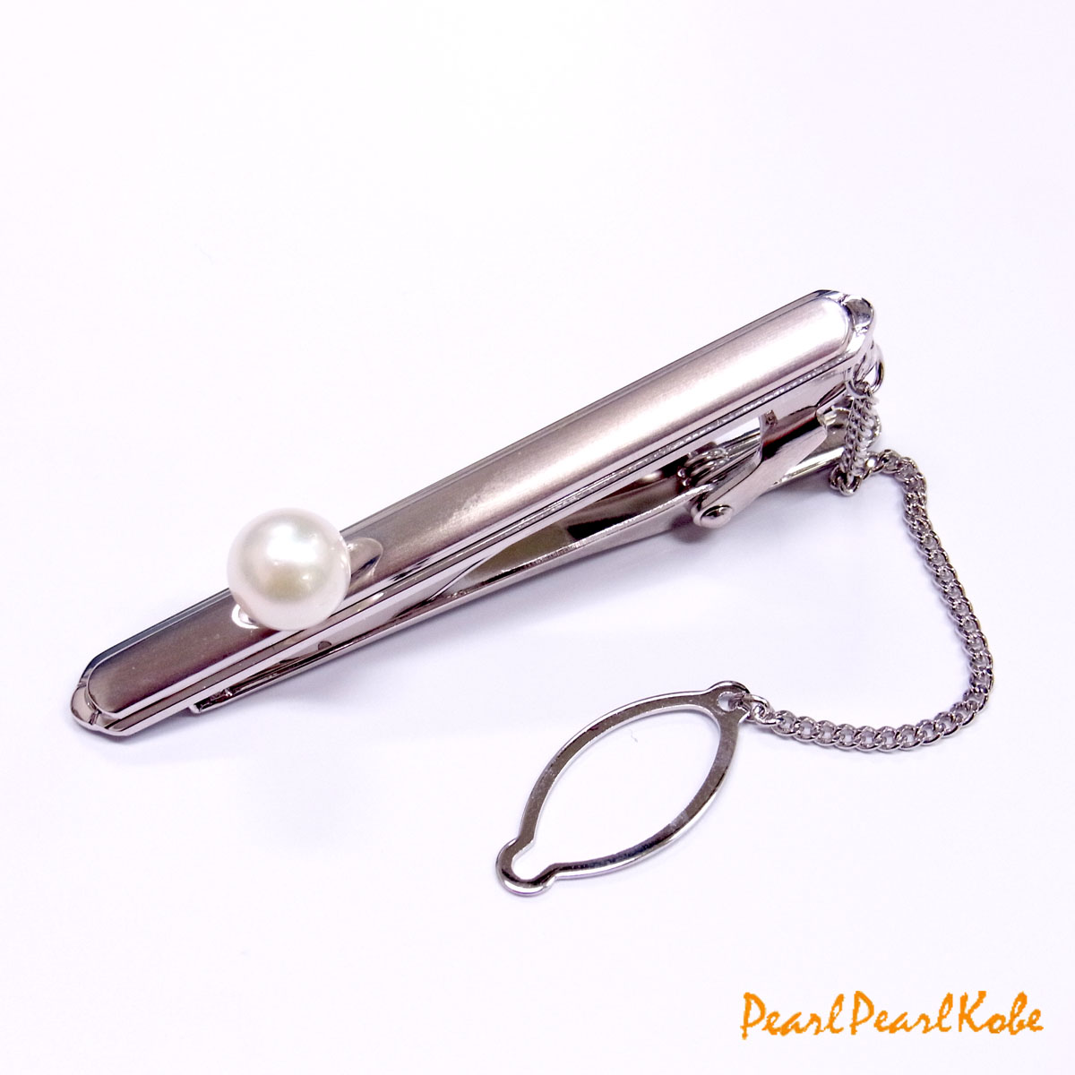 本真珠ネクタイピン 7-7.5mm フォーマル ビジネスシーン 冠婚葬祭 定番