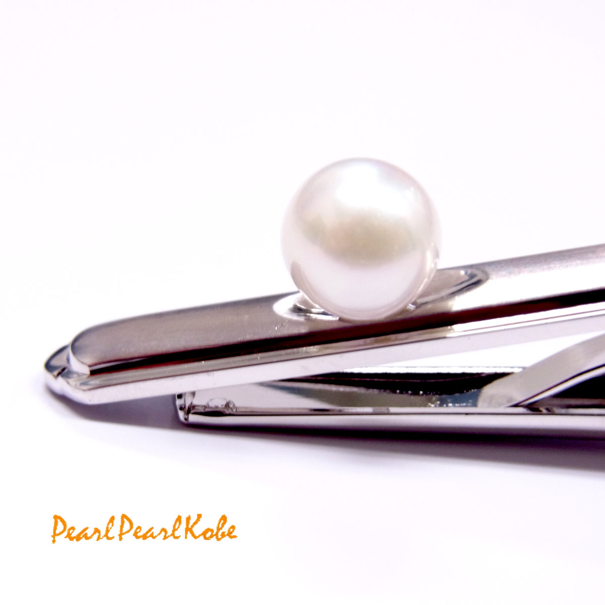 本真珠ネクタイピン 7-7.5mm フォーマル ビジネスシーン 冠婚葬祭 定番