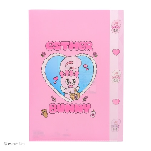 Esther Bunny エスターバニー ダイカットクリアファイル5P(ピンク