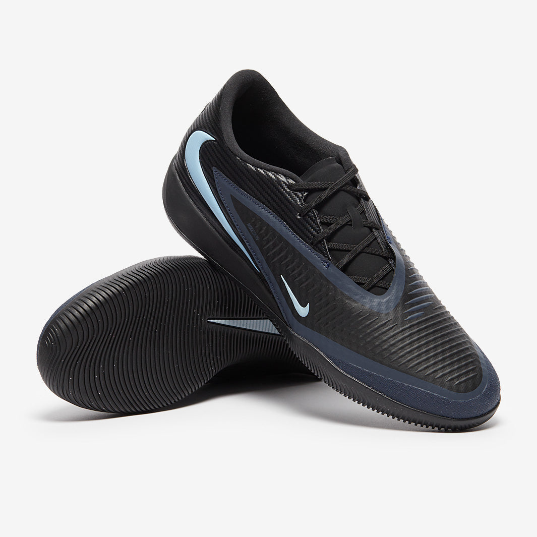 Nike Phantom 6 Academy Low Indoor - Black/Black - Adult Cleats