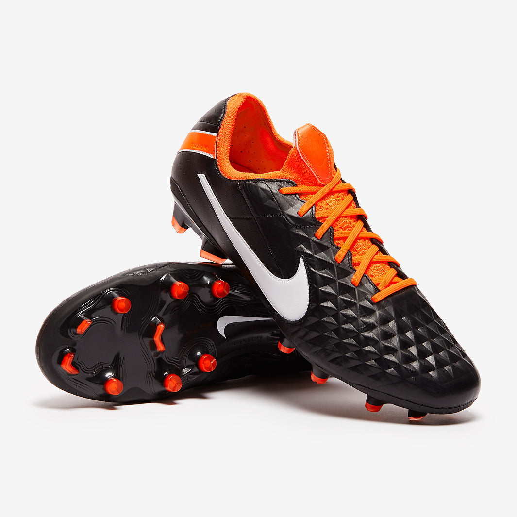 Nike Tiempo Legend VIII Elite FG - Black/White-Total Orange - Mens