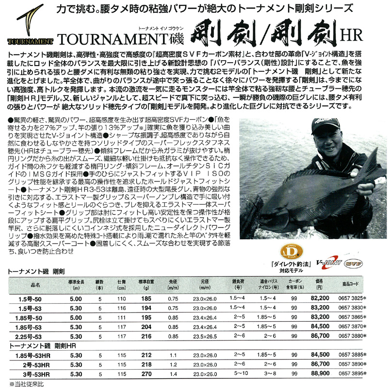 磯/磯釣り/磯ロッド（ダイワ）/TOURNAMENT(トーナメント)磯 剛剣/剛剣HR