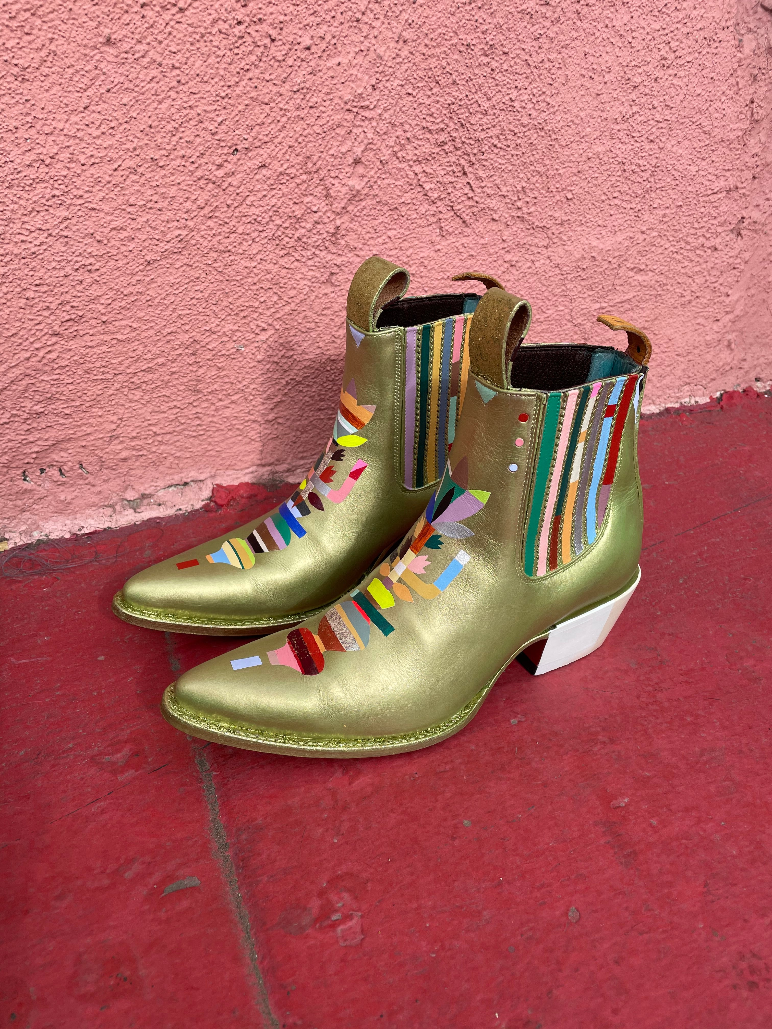 monica canilao x pskaufman FREEWAY chelsea boot metallic hand