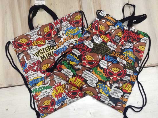ヒステリックミニ（HYSTERIC MINI） Teddy mini ROCKS柄ナップサック