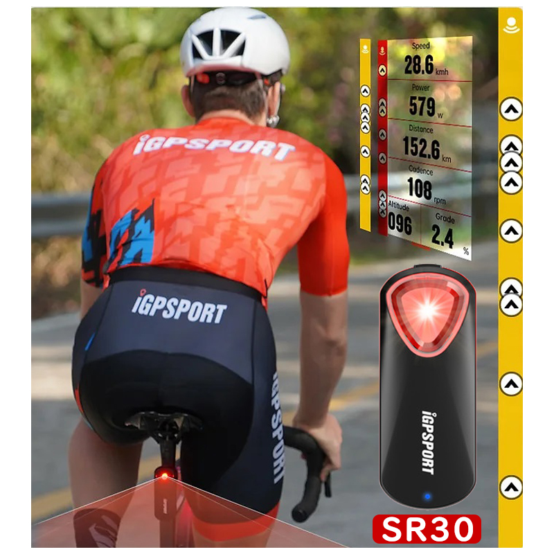 iGPSPORT（iGPスポーツ）SR30 スマートレーダーリアライト レーダー