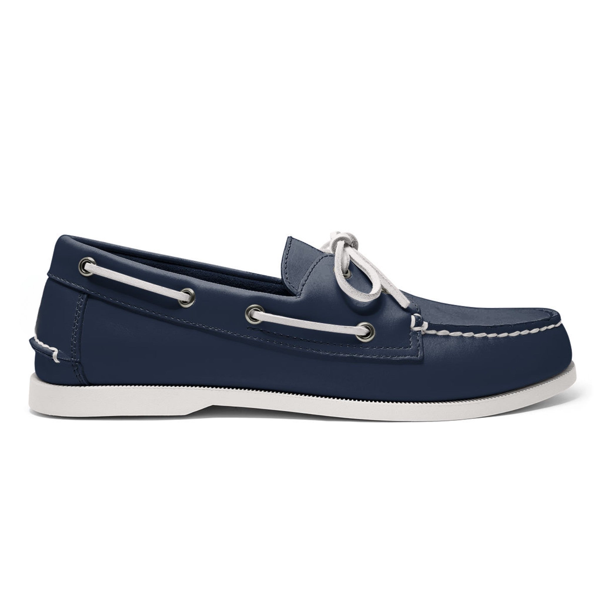 Men's 2 Eyelet LE Boat Shoe: Navy - Premium Comfort & Fit – Quoddy.com