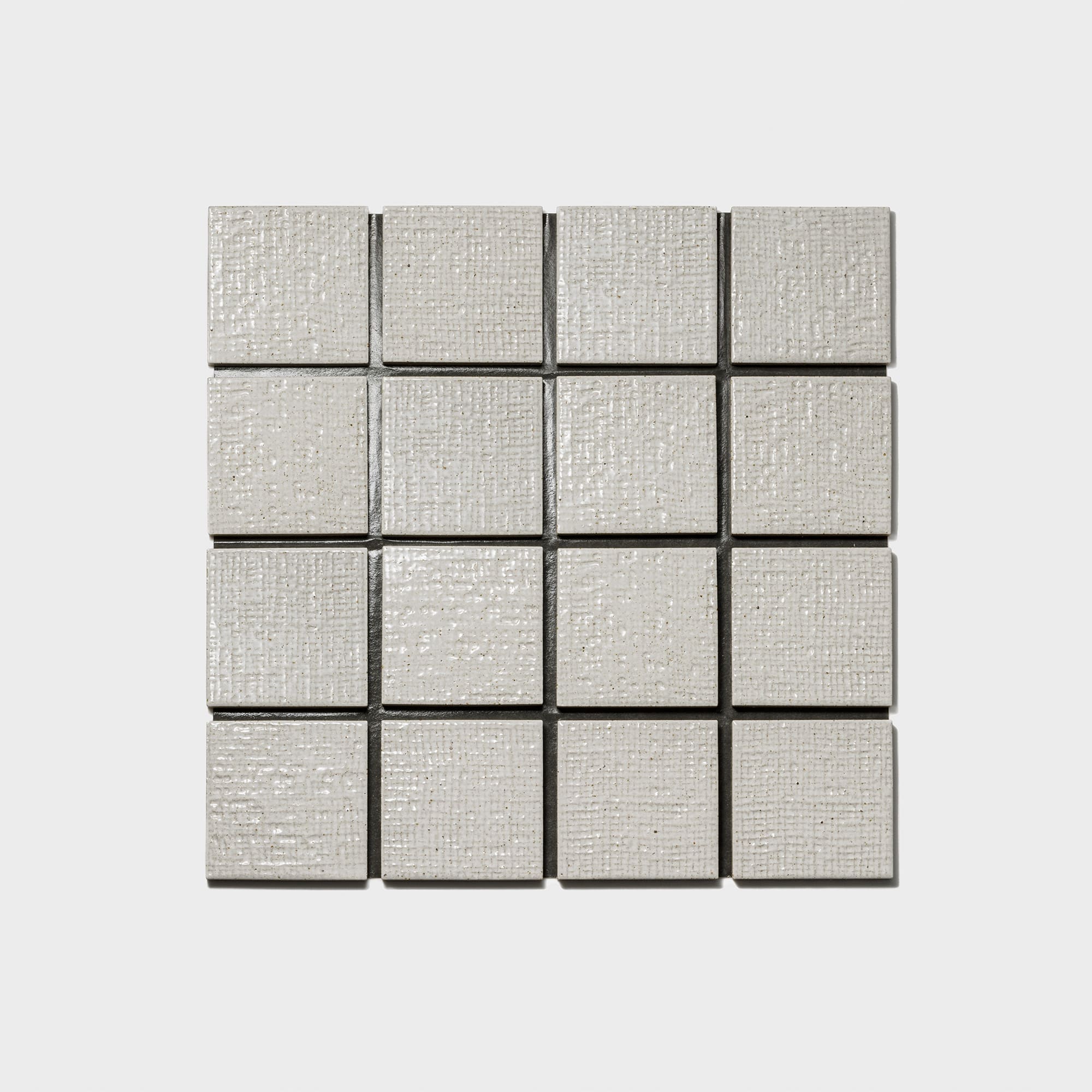 古窯70角タイル パールホワイト(布目)（ケース） | WL-TL012-02-G141