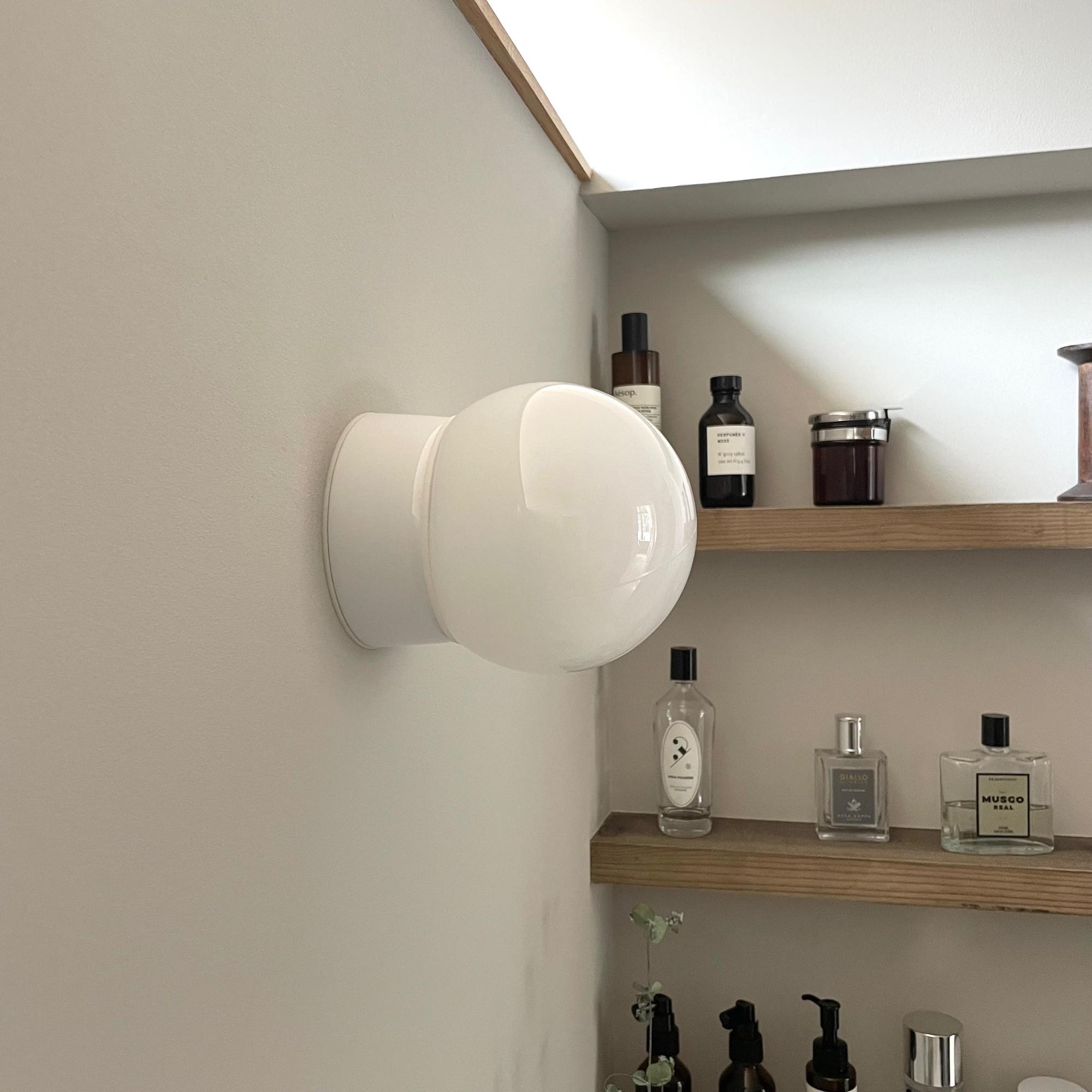 ミルクガラス照明 ホワイト ボール（小） | LT-BR005-01-G141 | 直付