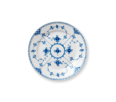 ブルーフルーテッド ハーフレース プレート 19cm|ロイヤル