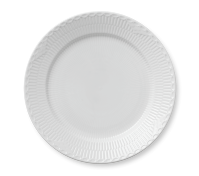 ホワイトフルーテッド ハーフレース プレート 27cm|ロイヤル