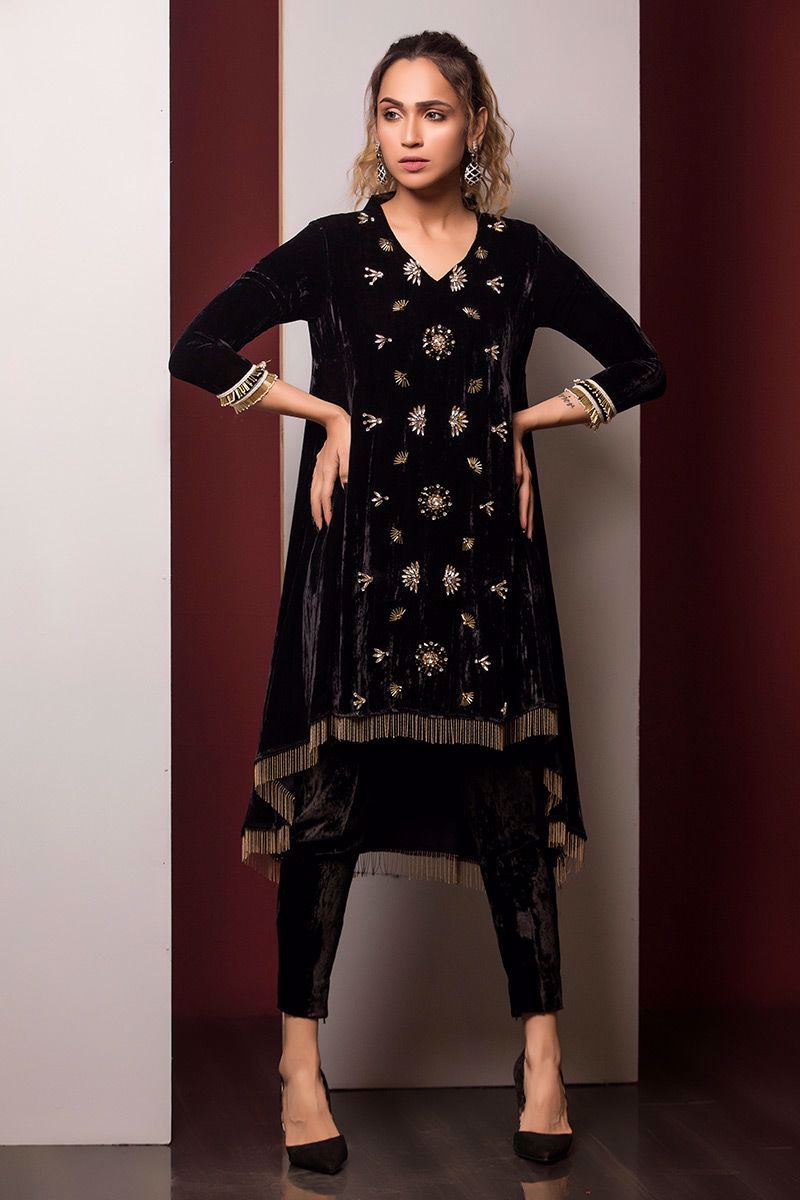 andmary AM1552 Ruth velour tops BLACK ANDMARY】Ruth velour tops