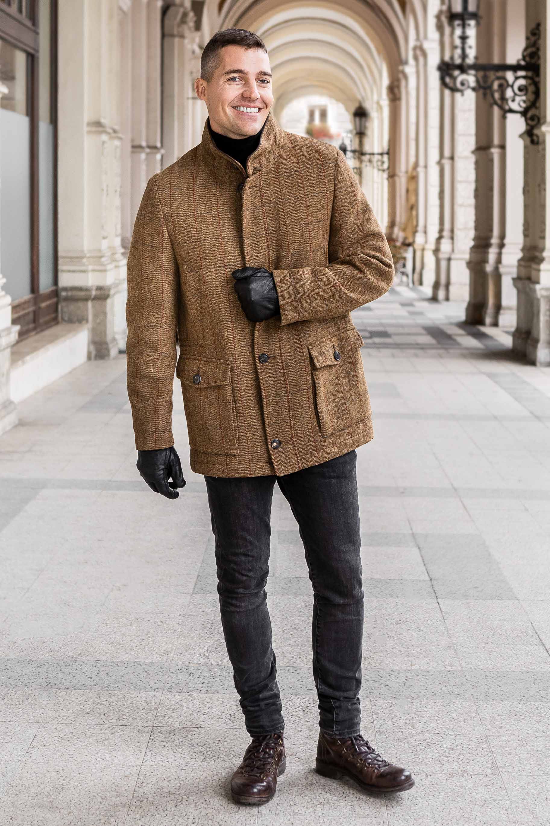 Winston Winter Country Coat in Olive or Brown Tweed - Robert W. Stolz