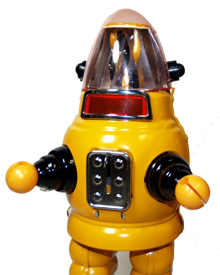 Moon Robot Robby the Robot Tin Toy Windup Limited Edition YELLOW