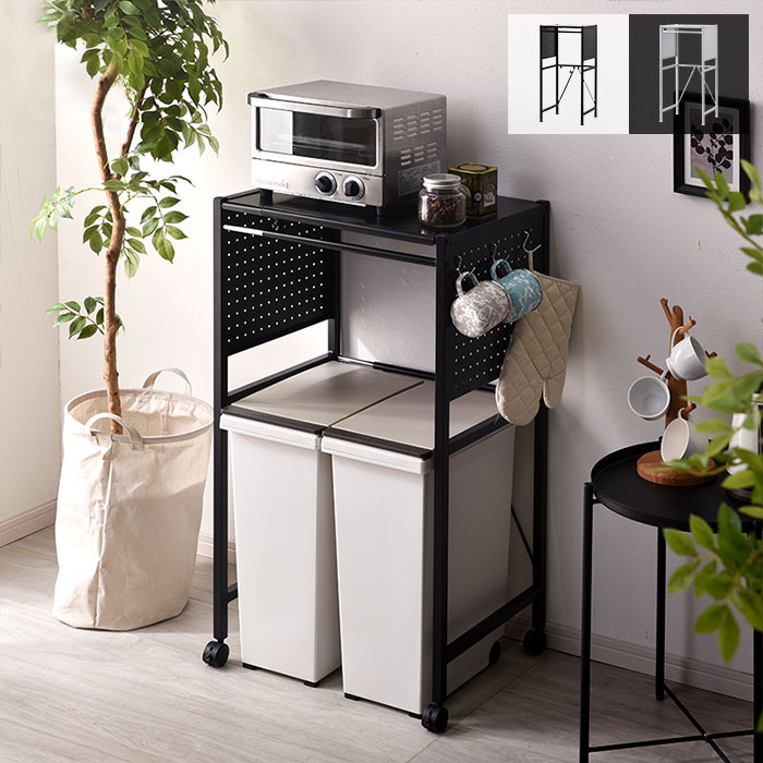 スチール 伸縮ゴミ箱ラック ジェーナス｜ユニットシェルフ 家具