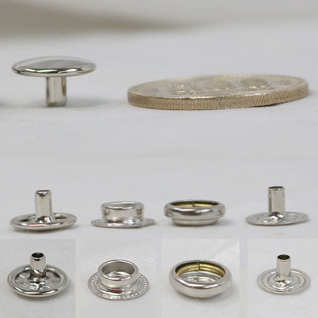 ジャンパーホック（7060番・鉄製）シルバー ナスカン・金属雑貨に