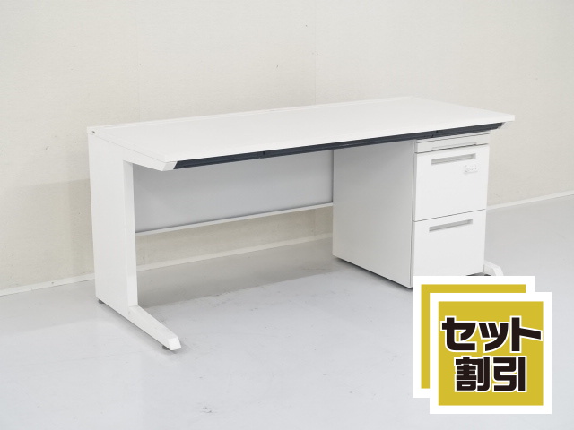 中古｜イトーキ｜CZR｜平デスク1点・3段ワゴン（ダイヤル錠タイプ