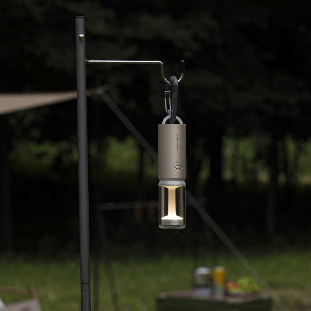 3つの光源搭載小型キャンプライト「HOTO CAMPLIGHT」 – 10 square meters
