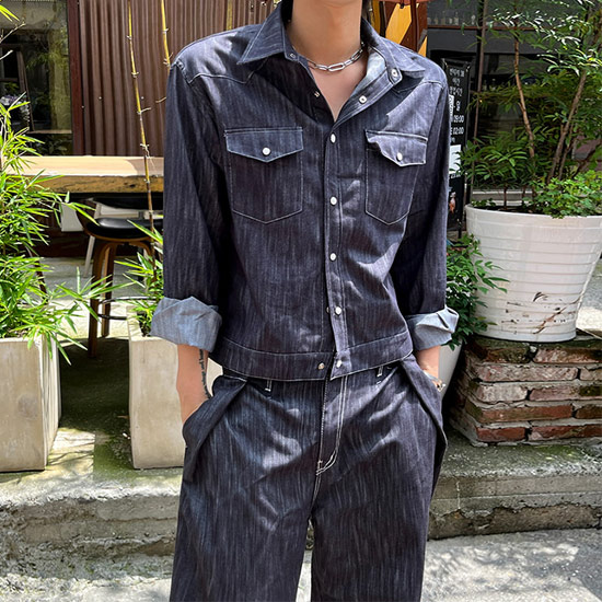 楽天市場】デニムセットアップ メンズ オールインワン 上下セット G