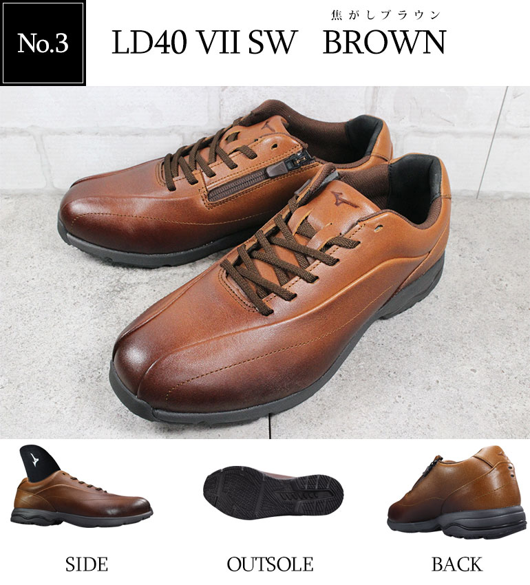 楽天市場】ミズノ MIZUNO ウォーキングシューズ LD40 VII SW ブラック