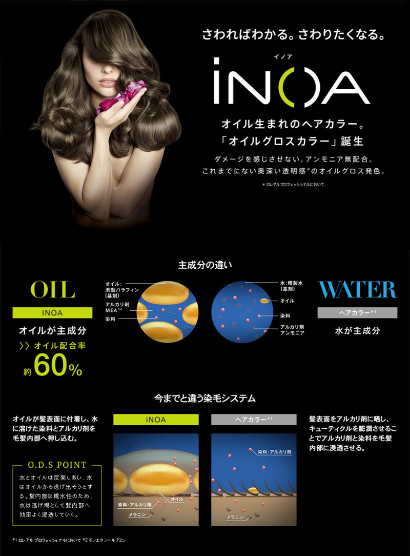 イノアカラー カラーチャート ヘアカラー／白髪染め【ロレアル】