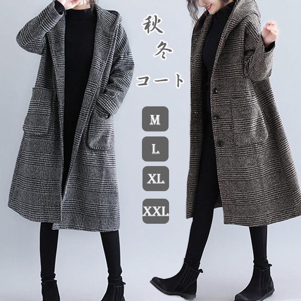 楽天市場】チェスターコート レディース トレンチコート チェック柄