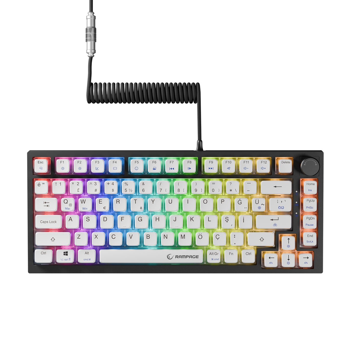 8000 Hz Gateron Manyetik Anahtarlı RGB Gasket Oyuncu Klavyesi