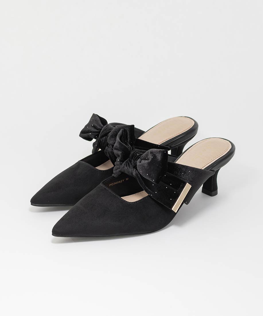 SALE】ビッグベロアリボンミュールパンプスRANDA公式サイト