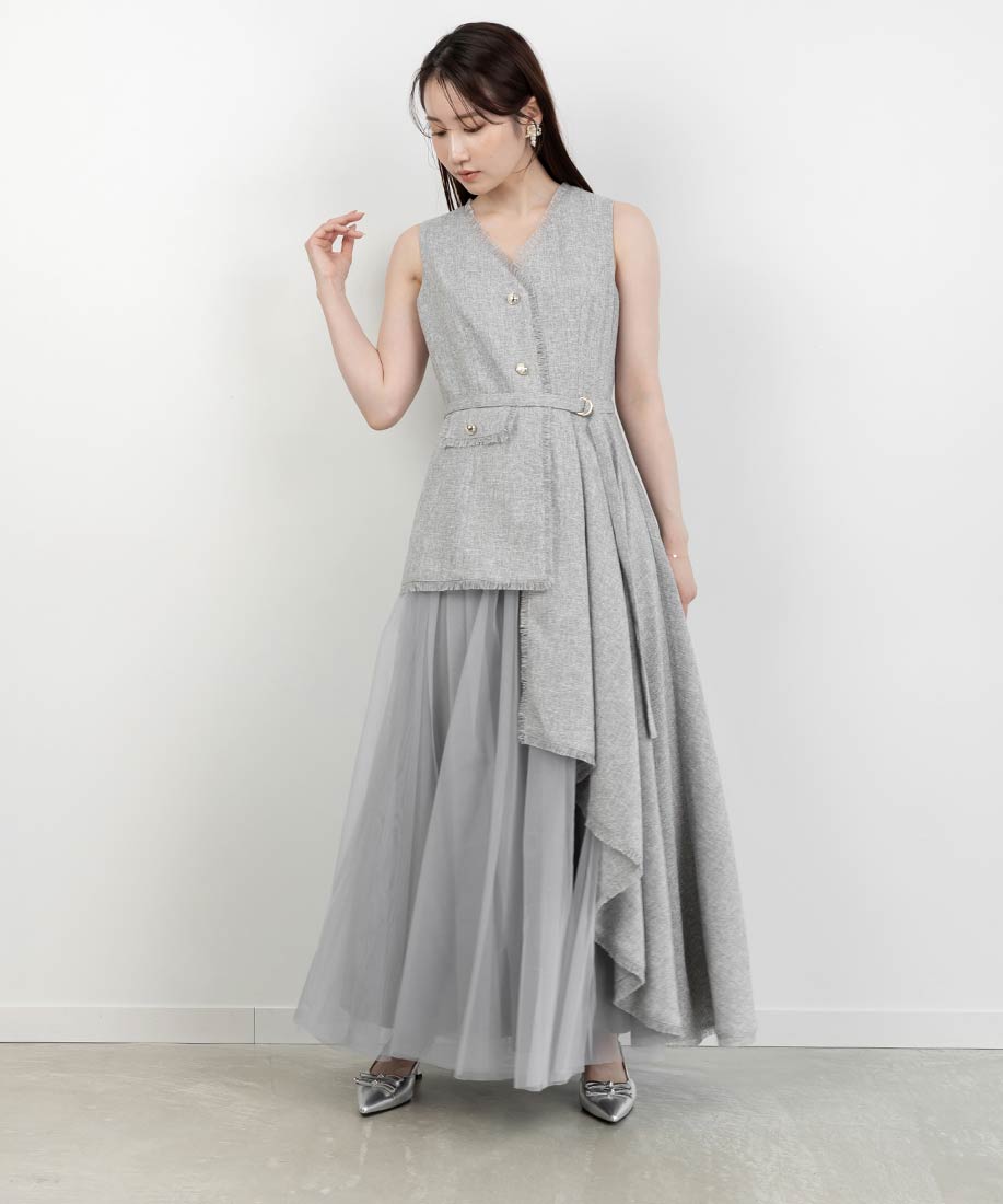 チュールレイヤードジャケットワンピースRANDA公式サイト