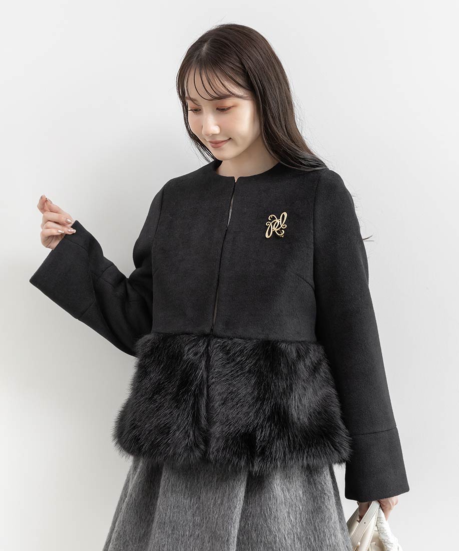 SALE】2WAY フェイクファーショートジャケットRANDA公式サイト