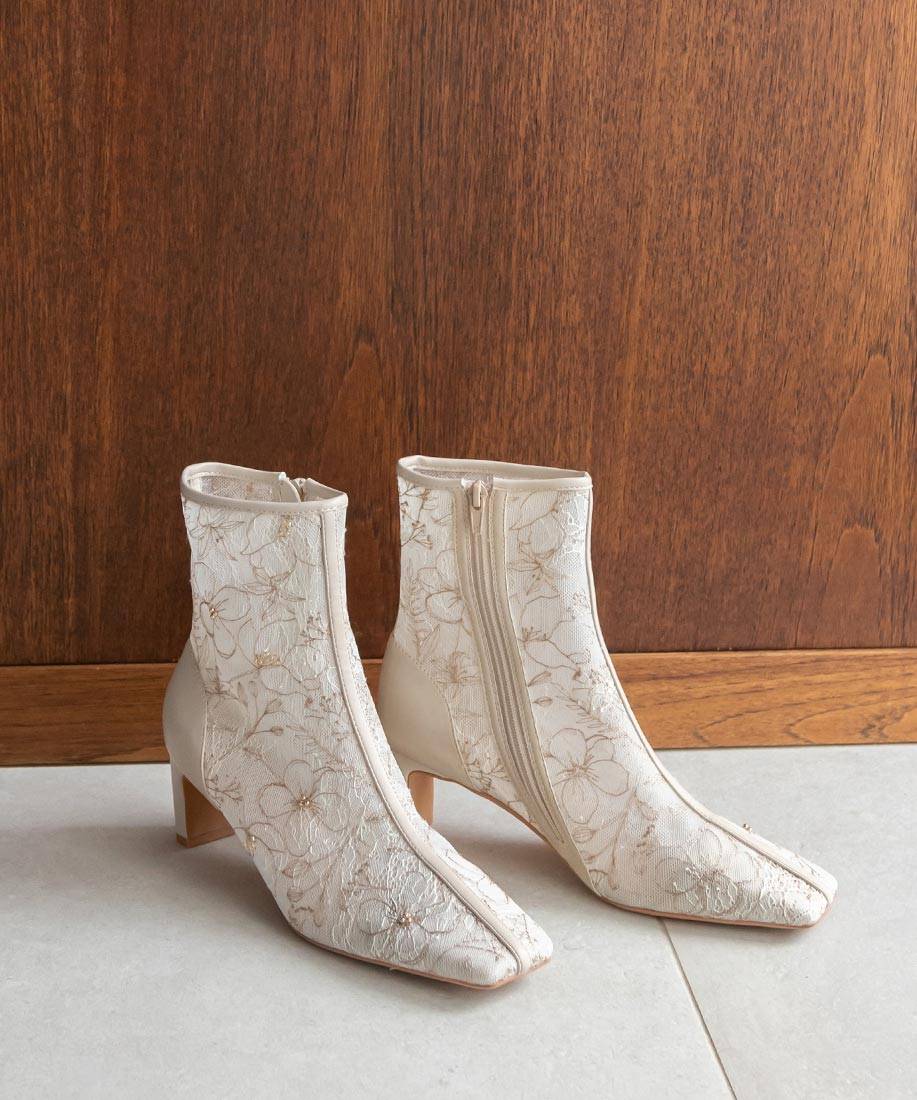 SALE】フラワー刺繍ショートブーツRANDA公式サイト