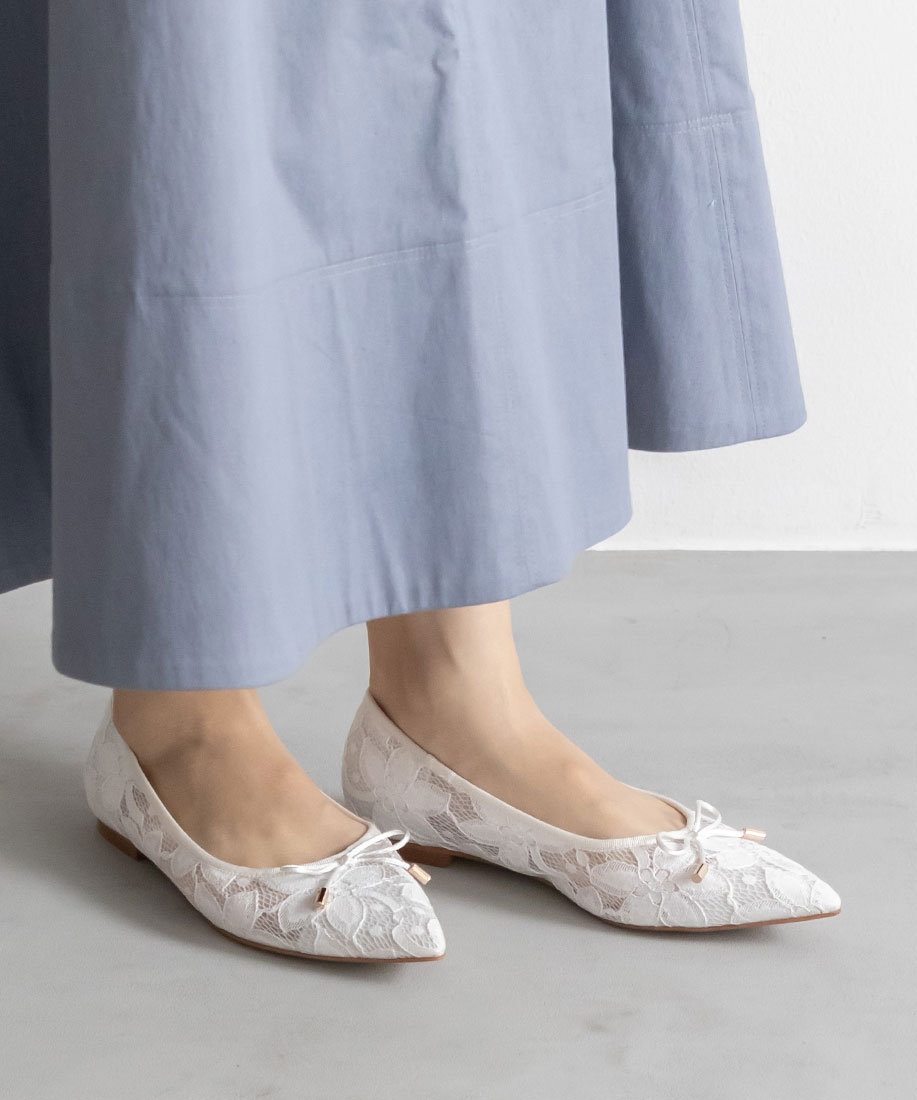 SALE】レースフラットパンプスRANDA公式サイト