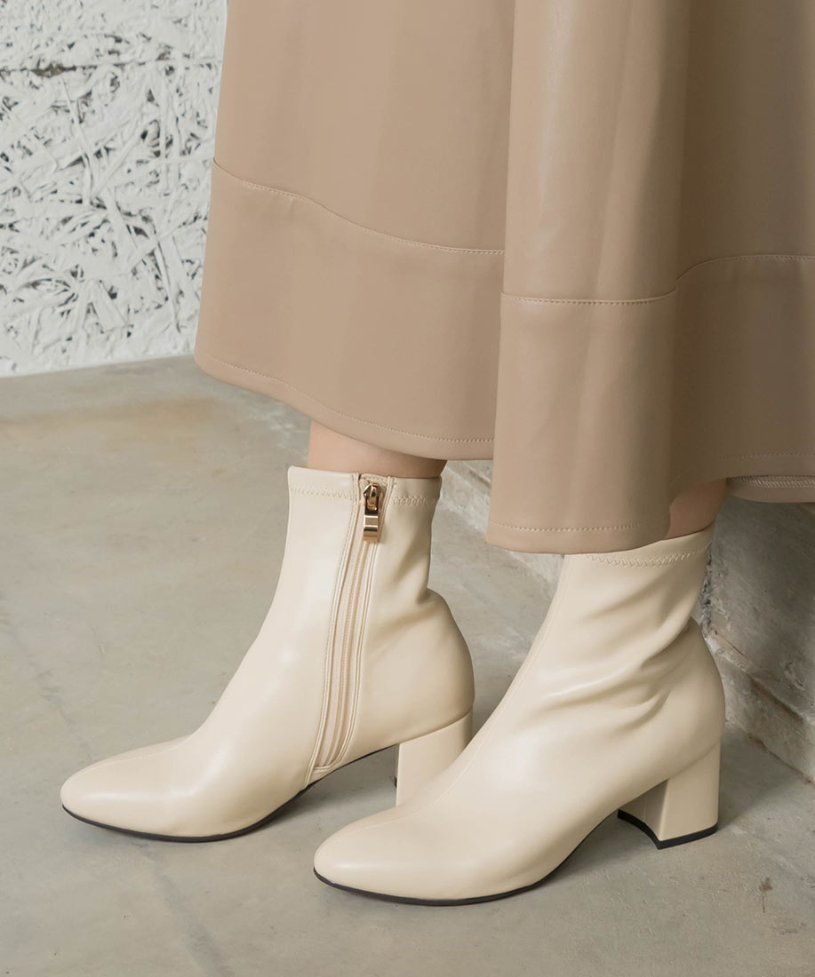 ソフトストレッチチャンキーヒールショートブーツRANDA公式サイト