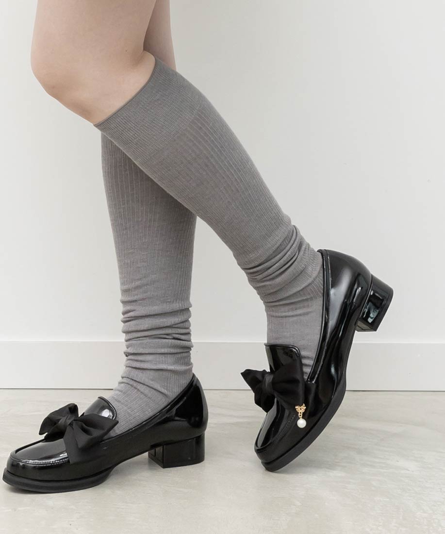 パールチャームサテンリボンローファーRANDA公式サイト