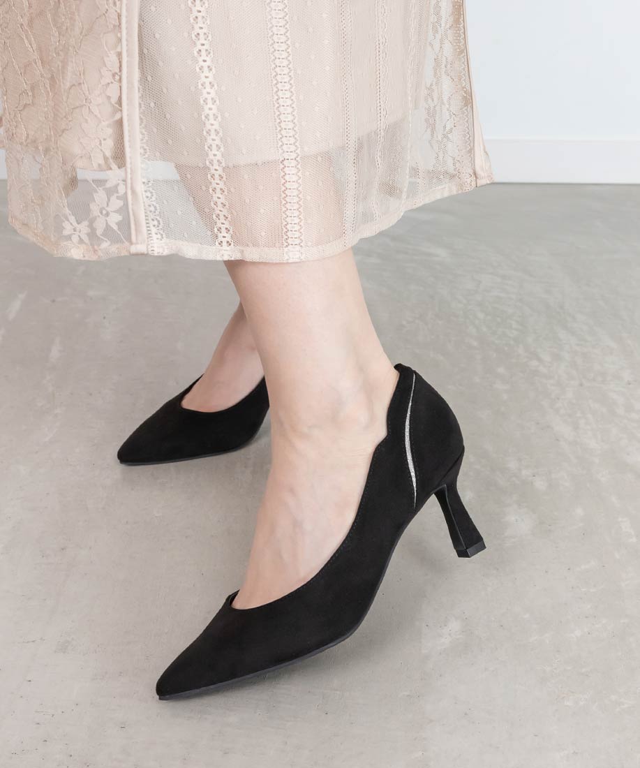 SALE】【走れる美脚パンプス】グリッターラインフィットパンプスRANDA