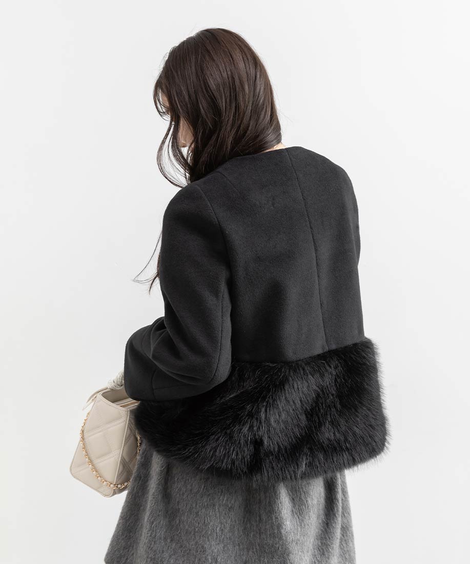 SALE】2WAY フェイクファーショートジャケットRANDA公式サイト