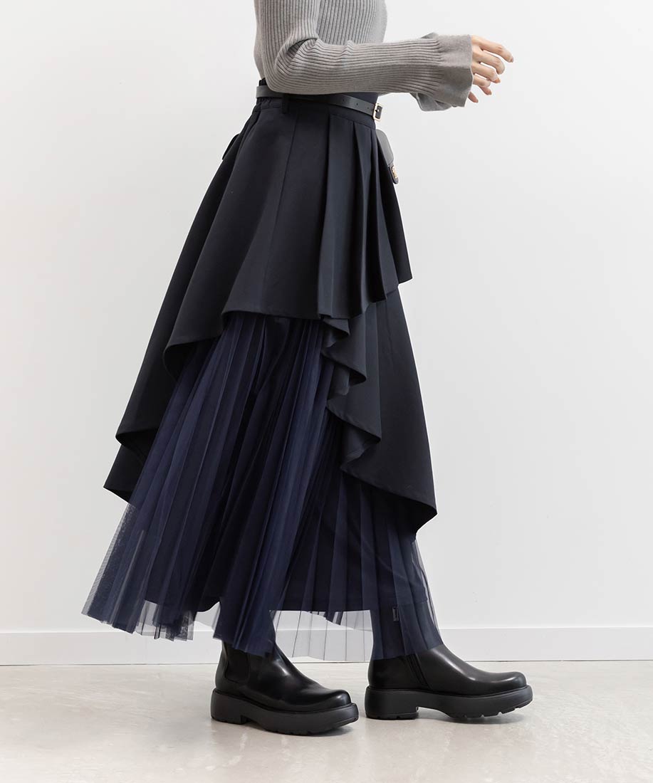 SALE】プリーツデザインレイヤードスカートRANDA公式サイト