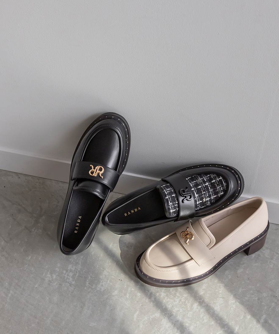 SALE】モノグラムスタッズボリュームローファーRANDA公式サイト