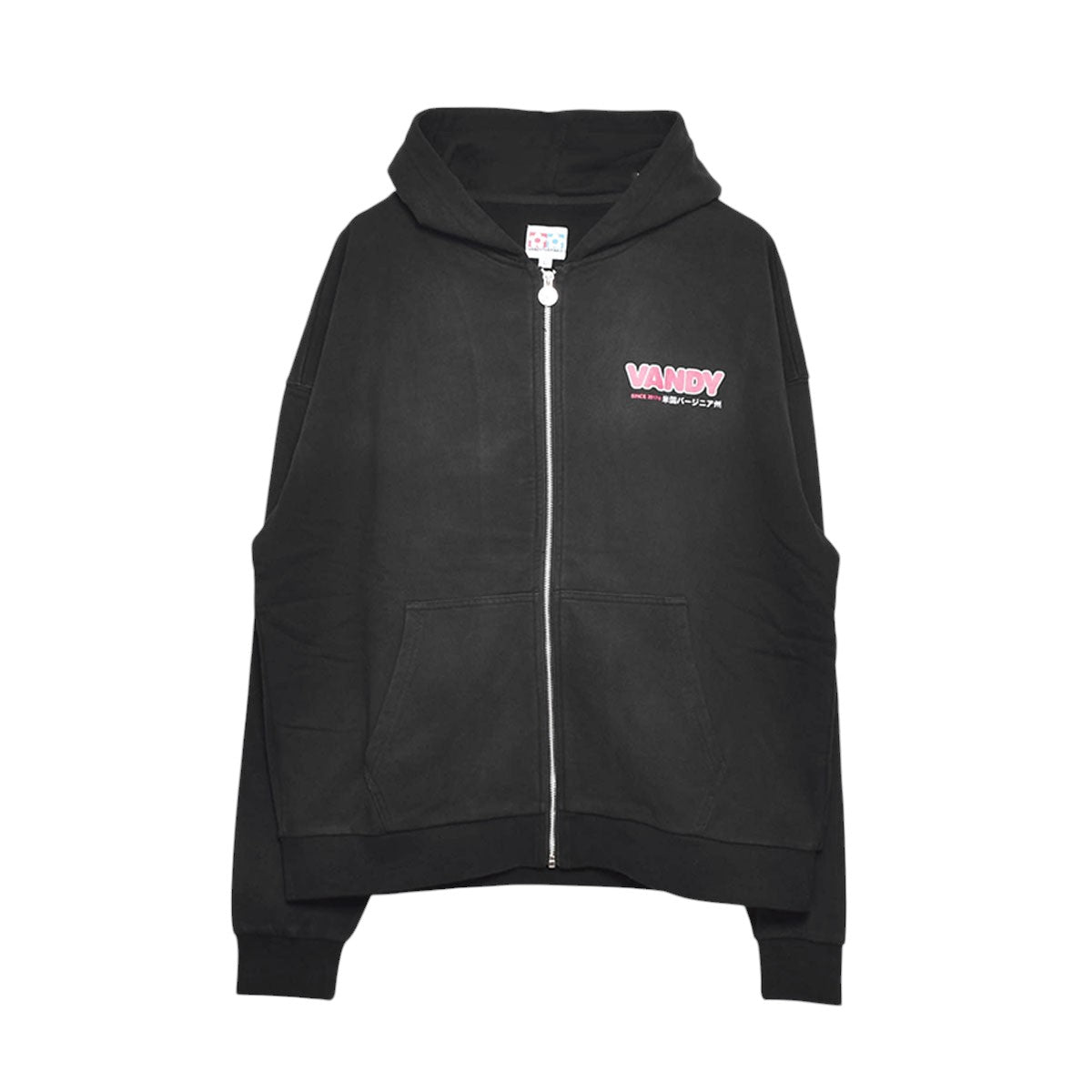 VANDY THE PINK]BASIC LOGO ZIP UP/BLACK(VD3035-100) – R&Co.