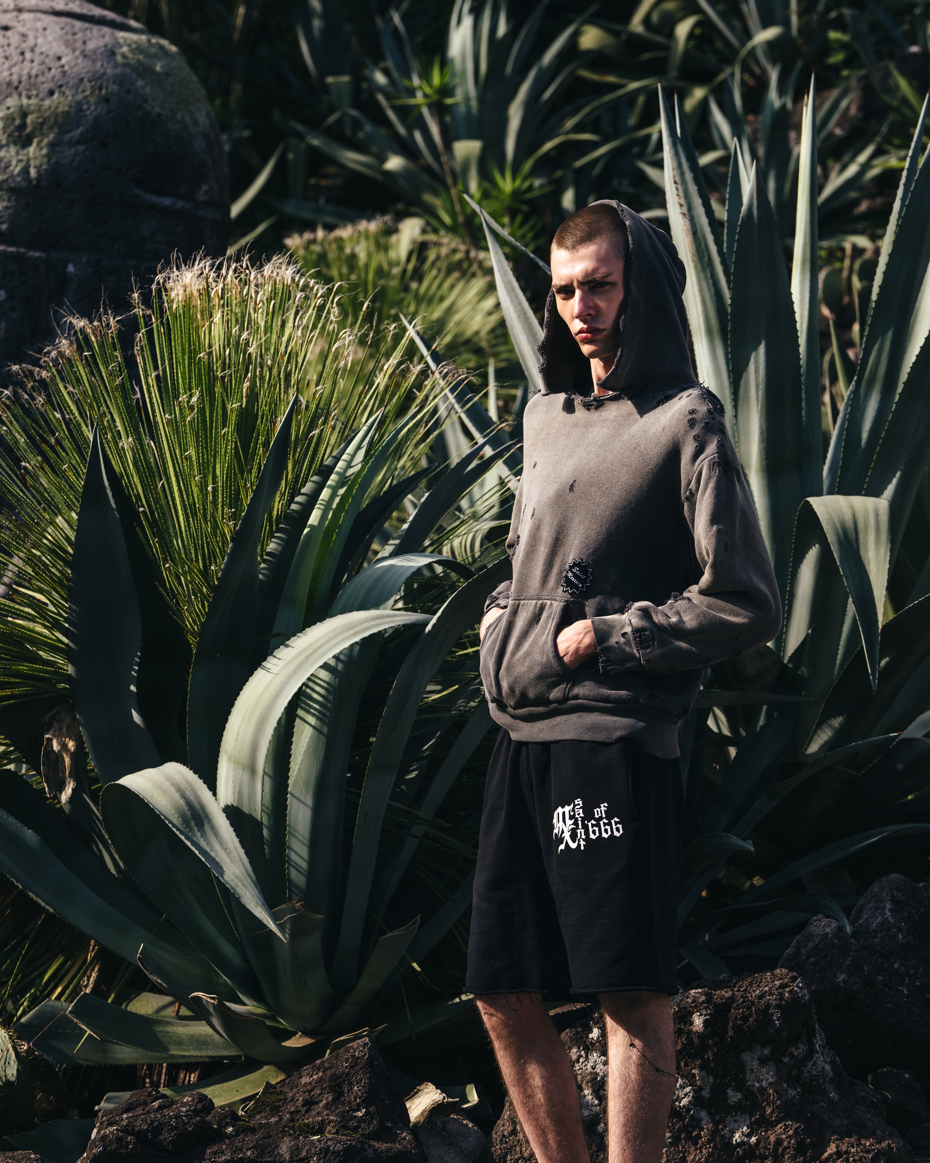 SAINT Mxxxxxx]HOODIE/DOUBLE FACE/BLACK(SM-HR8-0000-051) – R&Co.