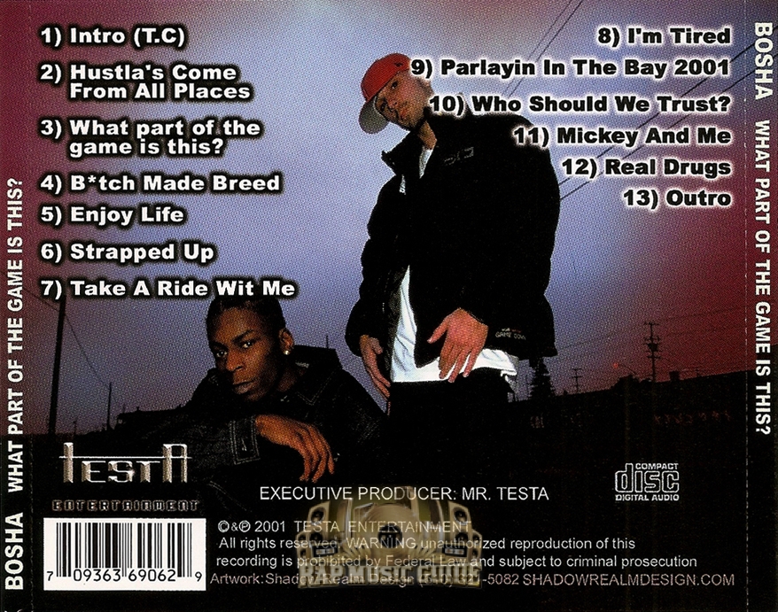 Bosha - What Part Of The Game Is This?: CD | Rap Music Guide
