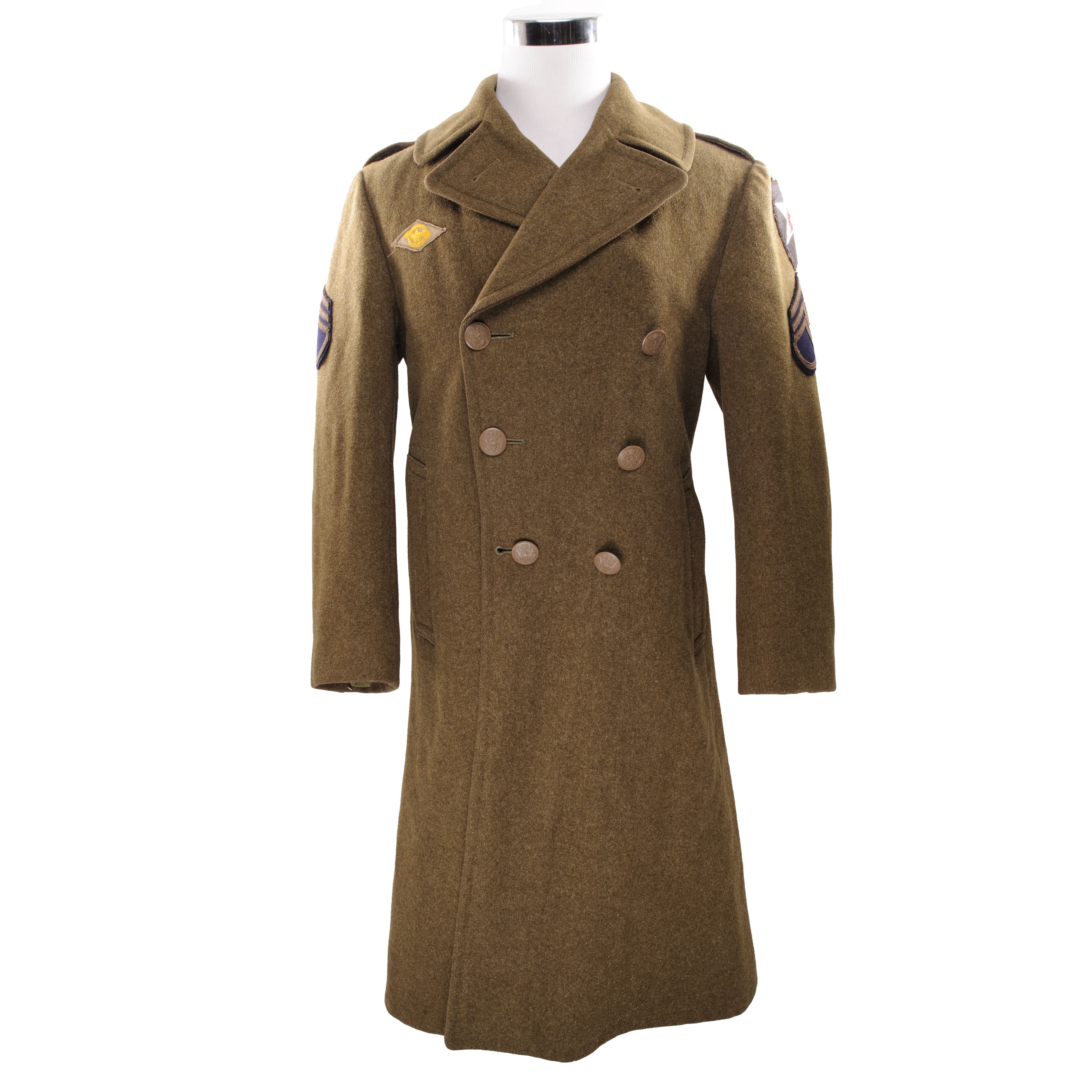 ヴィンテージ 米軍 M-1939 オーバーコート ウールコート 第2師団パッチ