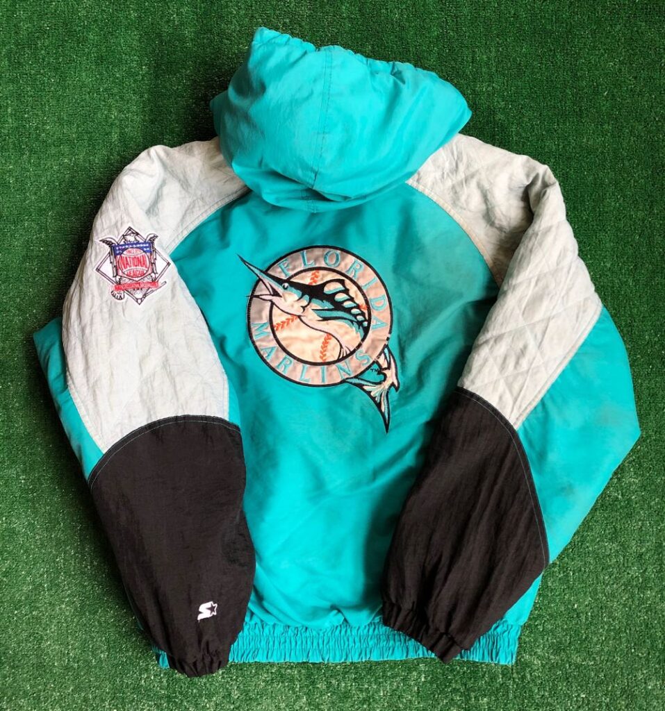90's Florida Marlins Starter MLB Heavy Weight Jacket Size Large