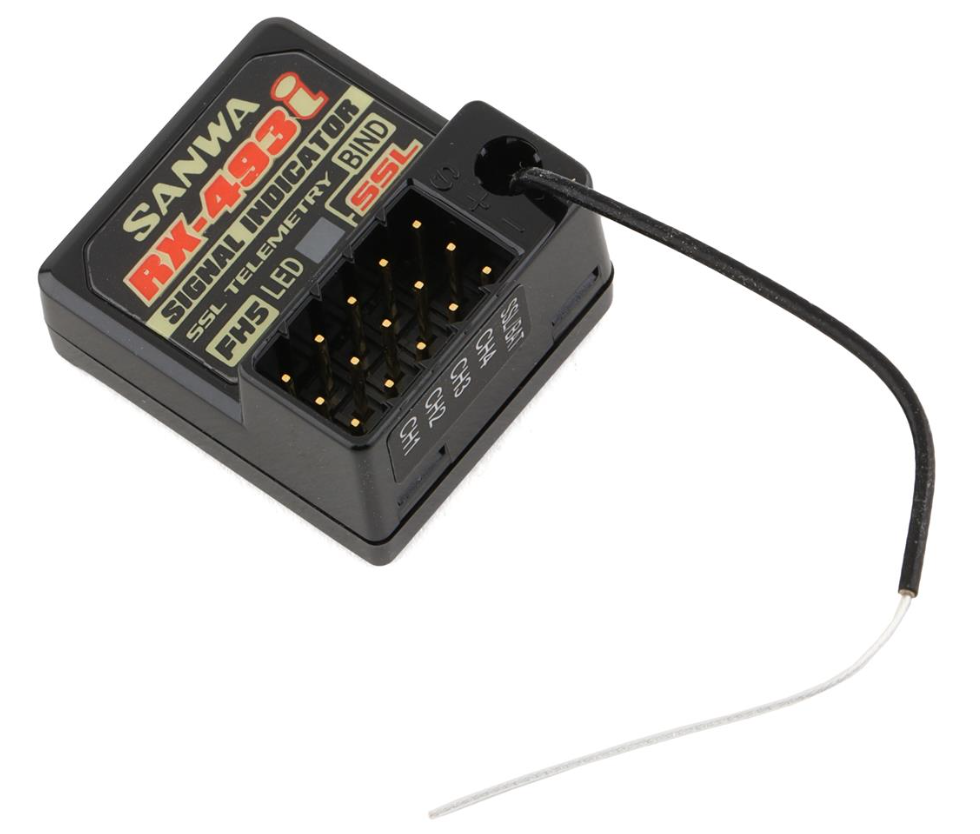 SANWA RX-493I M17/MT-5 2.4GHZ 4-CHANNEL FHSS-5 TELEMETRY RECEIVER