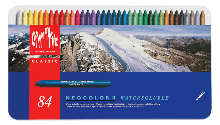 Caran d'Ache Classic Neocolor II Metal Box of 84 | Rex Art Supplies