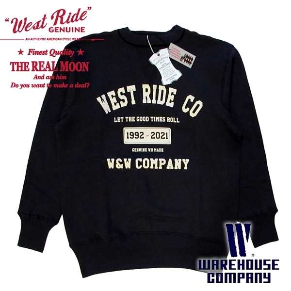 SWT30TH01 ウエストライド WEST RIDE×WAREHOUSE 30TH SWEAT REAL MOON