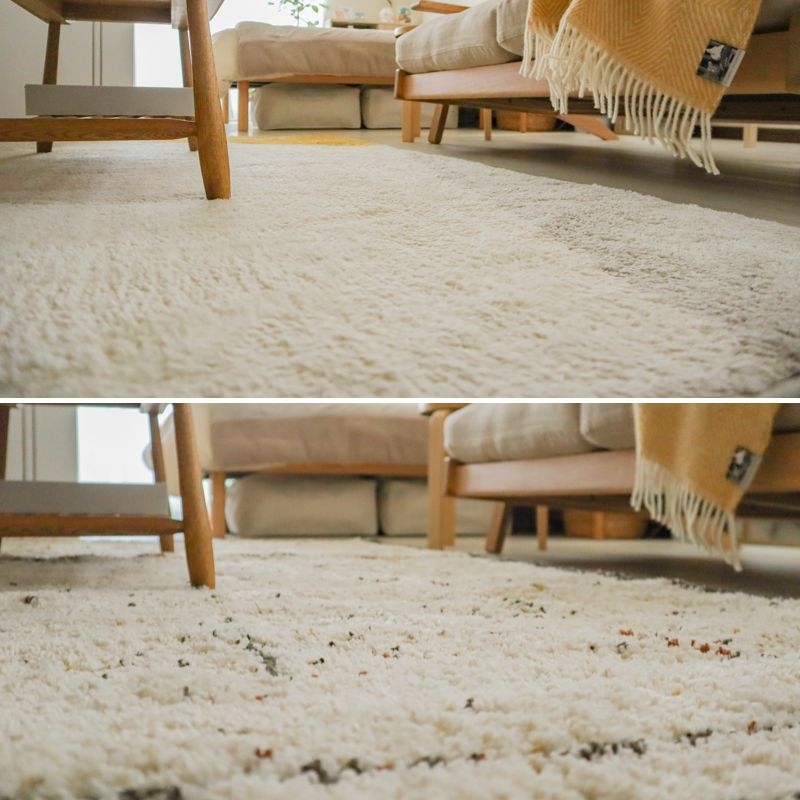 わたしの愛用品-もう床の硬さに悩まないBIANCA LINE-DOTラグで床生活が