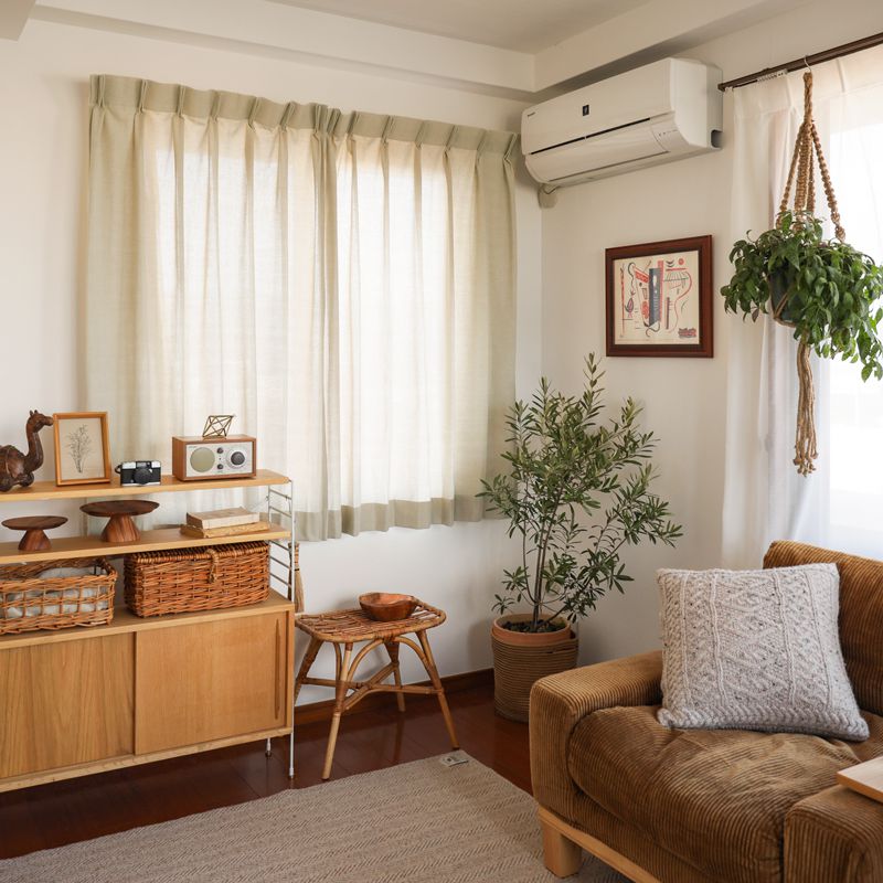 ドレープ-ヘリンボーン柄カーテン Carly ｜家具・インテリア通販 Re