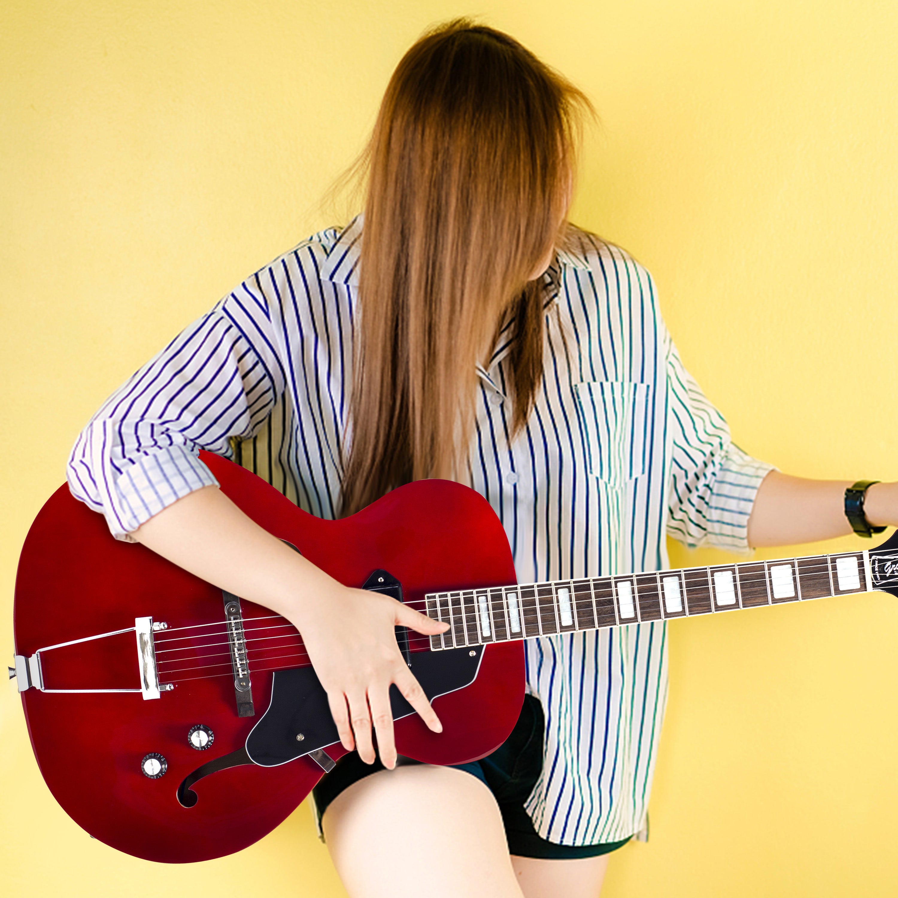 GROTE Hollow Body P90 フルアコ エレキギター ジャズ Amazon | GROTE