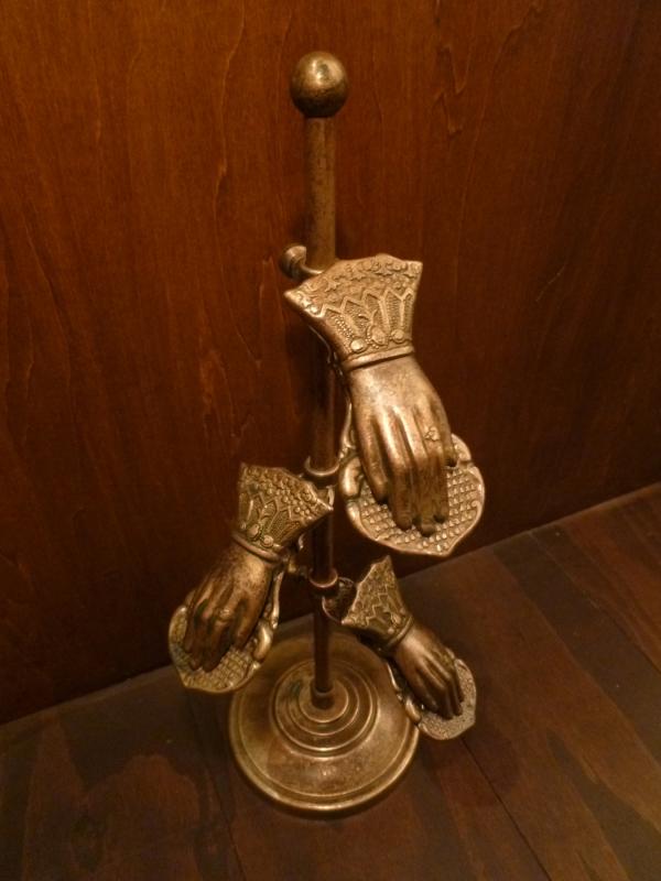 真鍮 古色 ハンドクリップスタンド ディスプレイ什器 LFM 0241